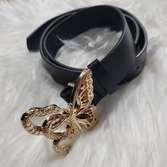 Snake/Butterfly Buckle Accent Belt main image 5